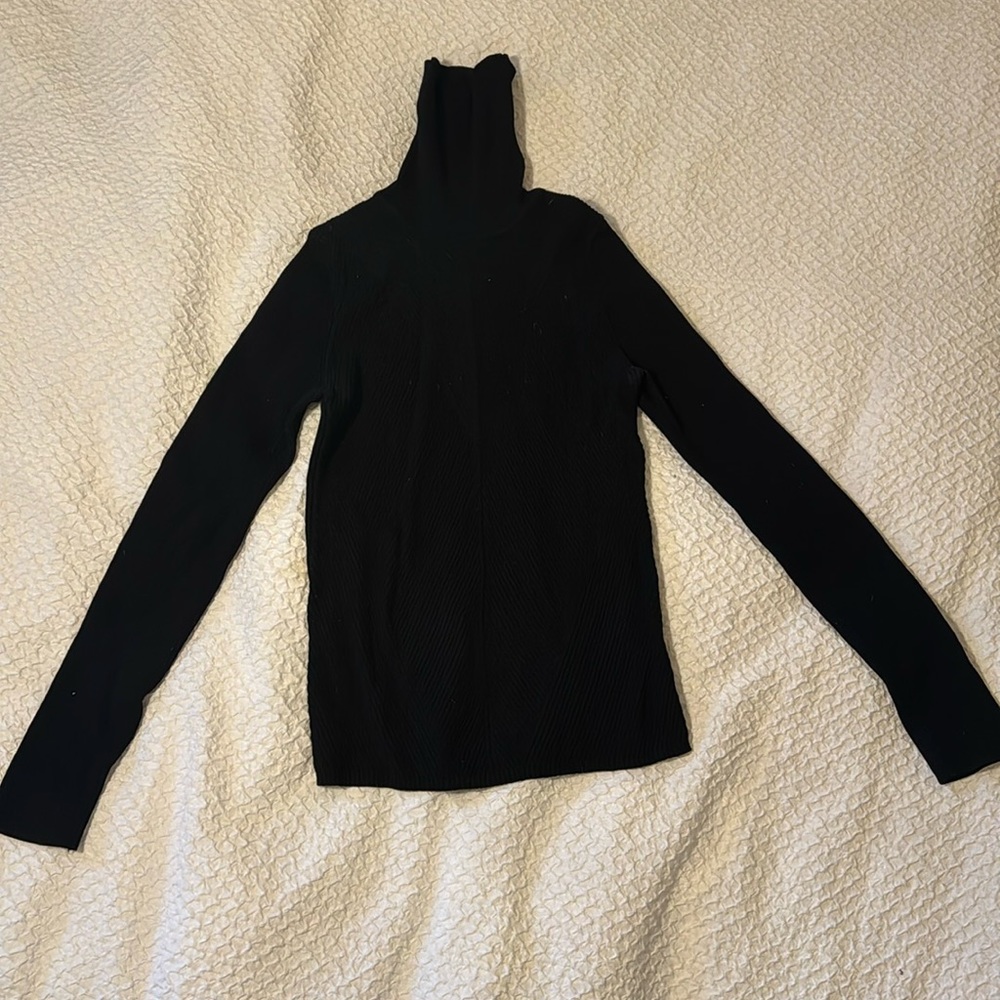 Zara black ribbed knit turtleneck